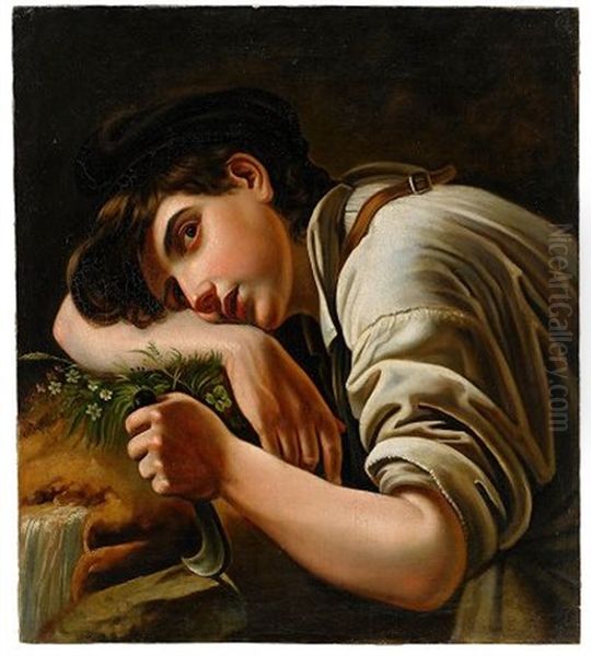 A Young Gardener Oil Painting by Orest Adamovich Kiprensky