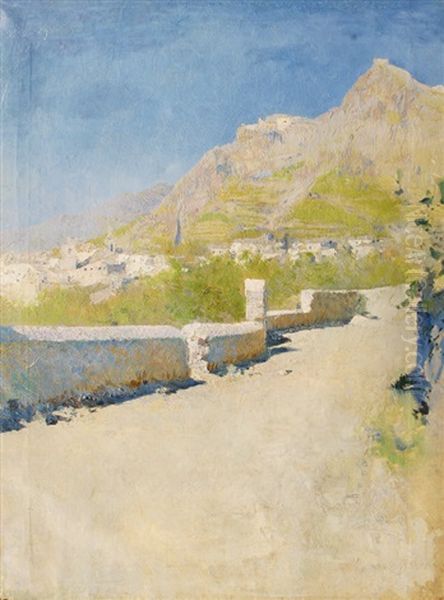 Malcesine On Lake Garda Oil Painting by Erich Kips