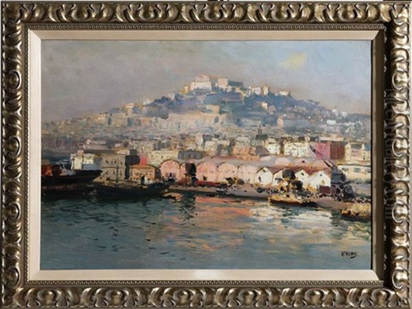 Napoli Mit Posilipo (capodimonte) Oil Painting by Erich Kips