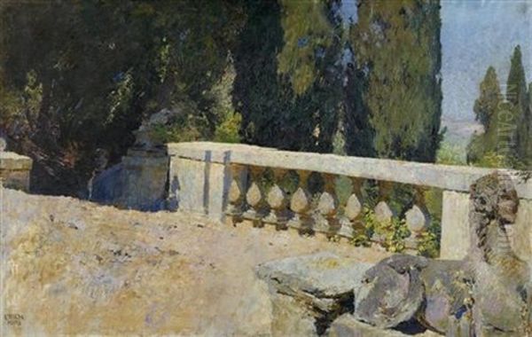 Villa D'este Oil Painting by Erich Kips