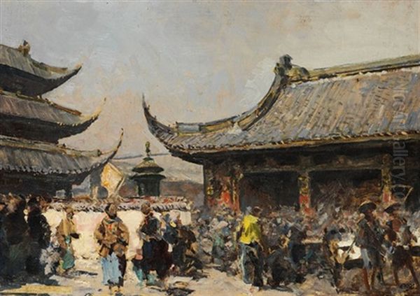 Shanghai Oil Painting by Erich Kips