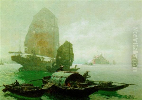 Hafen Von Hon Kong - Weltreise Resolute 1930 by Erich Kips