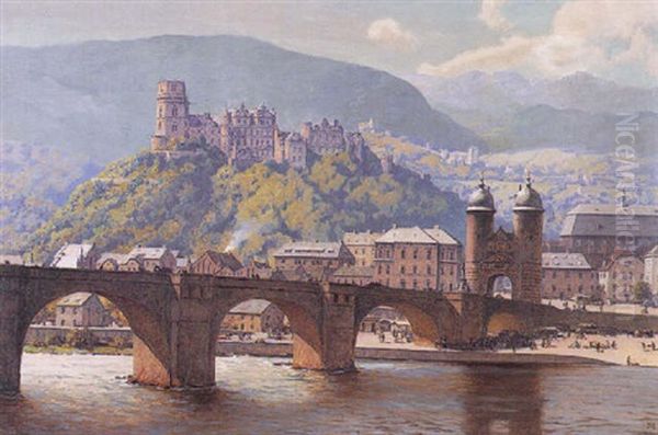 Heidelberg Oil Painting by Erich Kips