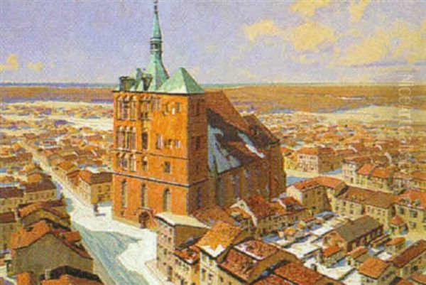 Kolberg Mit Mariendom Von Oben Gesehen Oil Painting by Erich Kips