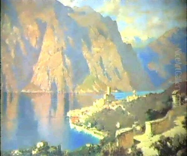 Malcesine Am Gardasee Oil Painting by Erich Kips