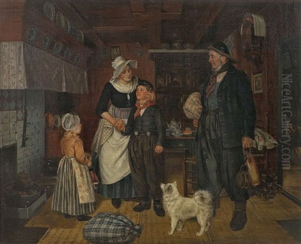 Der Abschied Oil Painting by Otto Kirberg