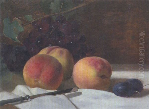 Fruchtestilleben Oil Painting by Otto Kirberg