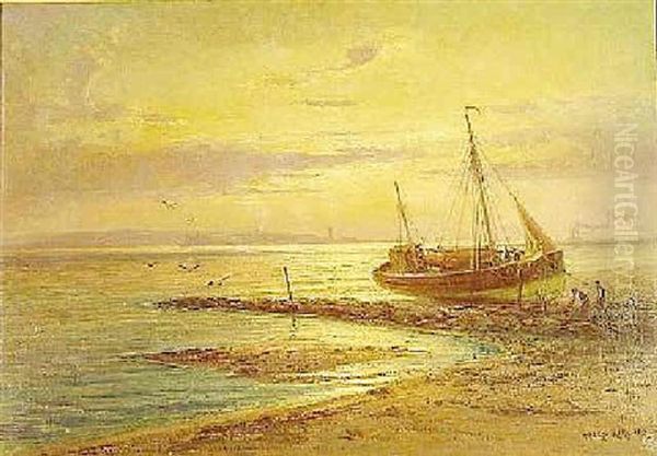 Abendstimmung An Der Nordsee Oil Painting by Alexander Kircher