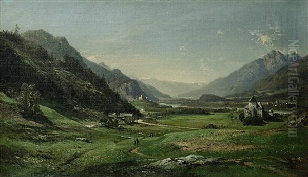 Tiroler Landschaft Oil Painting by Albert Emil Kirchner