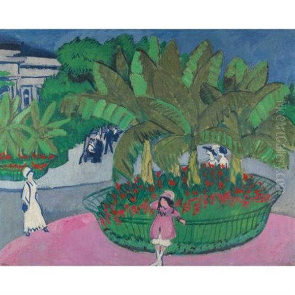 Das Boskett: Albertplatz In Dresden (the Bosquet: Albertplatz In Dresden) by Ernst Ludwig Kirchner