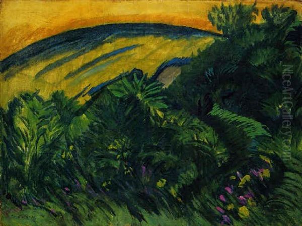 Dunen Und Meer, Fehmarn Oil Painting by Ernst Ludwig Kirchner