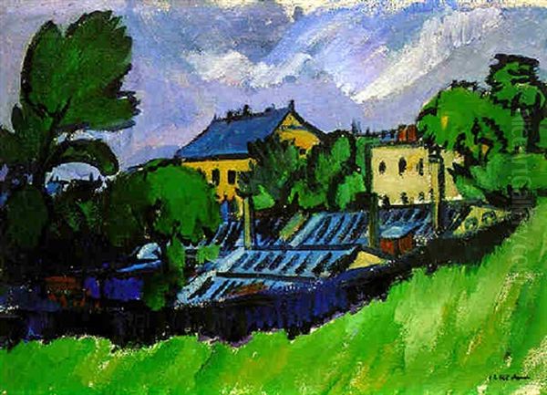 Gartnereien Oil Painting by Ernst Ludwig Kirchner