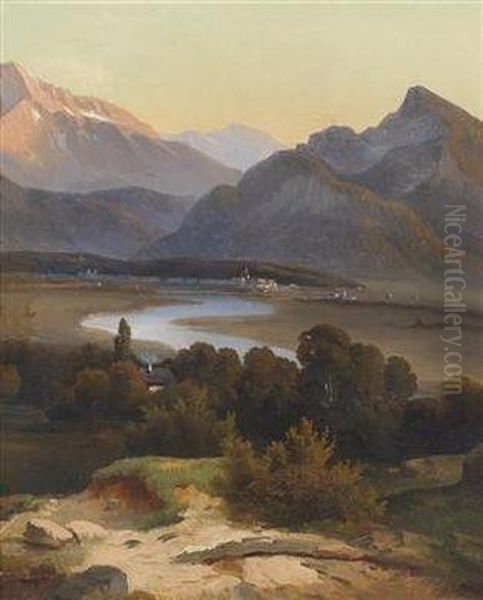 Scene Near Salzburg Oil Painting by Anton Bayer