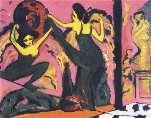 Drahtseiltanz Oil Painting by Ernst Ludwig Kirchner