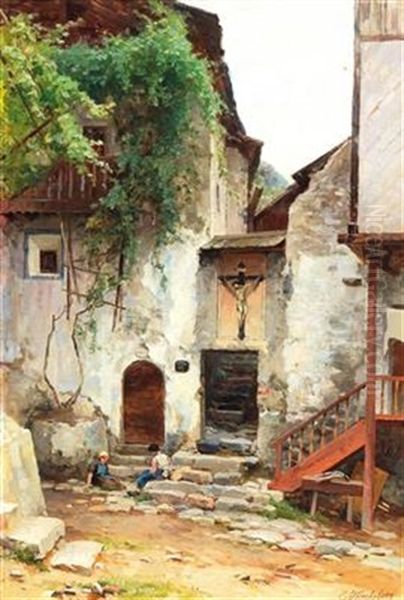 From Tyrol Oil Painting by Ernestine Von Kirchsberg