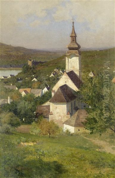 Dorfkirche In Der Wachau Oil Painting by Ernestine Von Kirchsberg