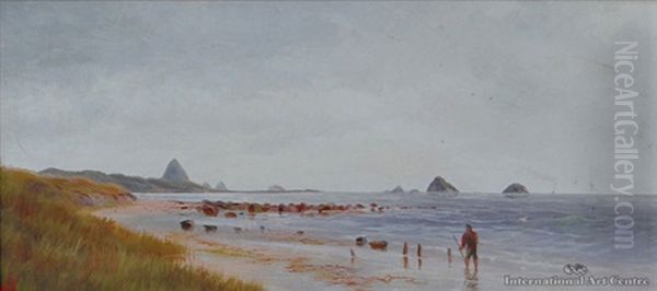 Paritutu Oil Painting by Henry William Kirkwood