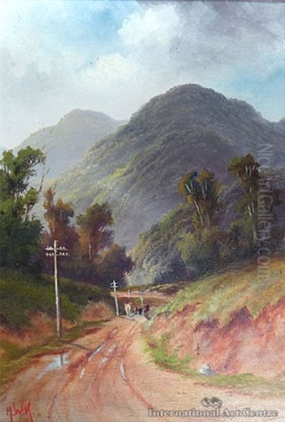 Country Road Oil Painting by Henry William Kirkwood