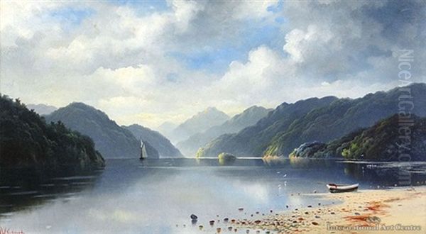 Queen Charlotte Sound Oil Painting by Henry William Kirkwood