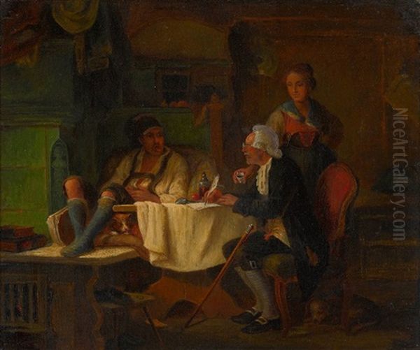 Der Landarzt Oil Painting by Johann Baptist Kirner