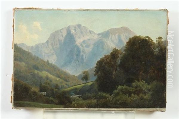 Die Hohe Goll Bei Mittags Beleuchtung Oil Painting by Alois Kirnig