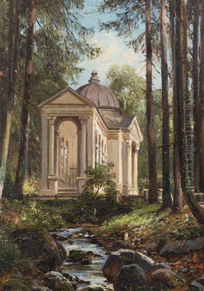 Forest Spring In Marienbad Oil Painting by Alois Kirnig