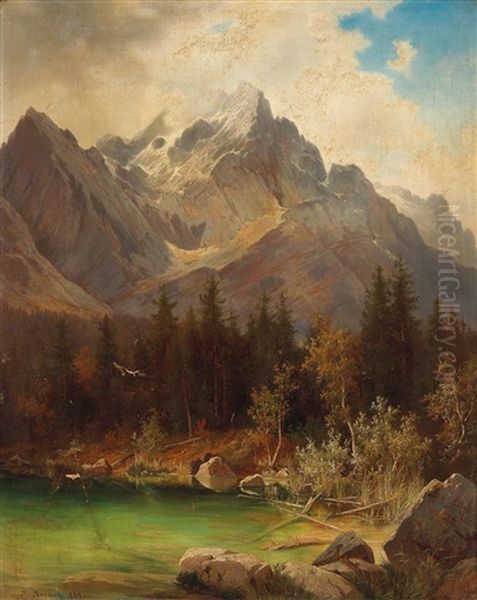 Alpenlandschaft Oil Painting by Alois Kirnig