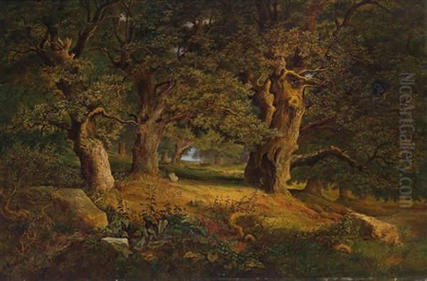 Waldlandschaft Oil Painting by Alois Kirnig