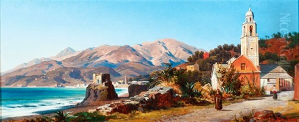 Bordighera Oil Painting by Alois Kirnig