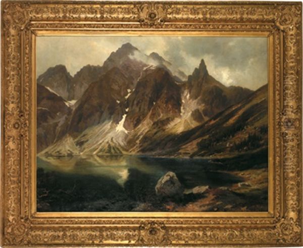 Gebirgssee Oil Painting by Alois Kirnig