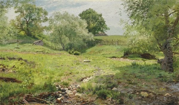 Summer Landscape Oil Painting by Aleksandr Aleksandrovich Kiselev