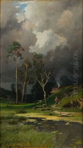 Before The Storm Oil Painting by Aleksandr Aleksandrovich Kiselev