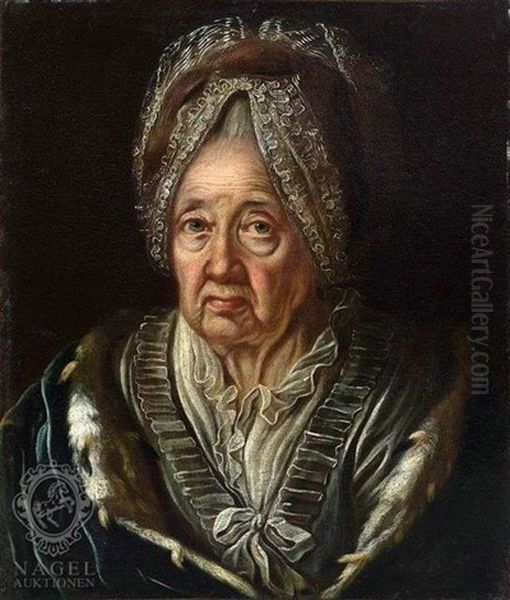 Karoline Louise, Markgrafin Von Baden-durlach, Geb. Prinzessin Von Hessen-darmstadt Oil Painting by Johann Ludwig Kisling