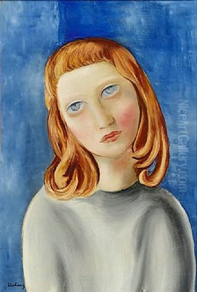 Portratt Av Ung Furste Oil Painting by Moise Kisling