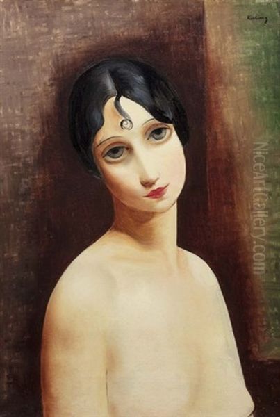 Jeune Fille A La Boucle Oil Painting by Moise Kisling