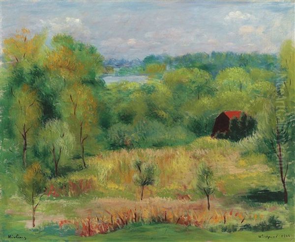 Paysage De Westport Oil Painting by Moise Kisling