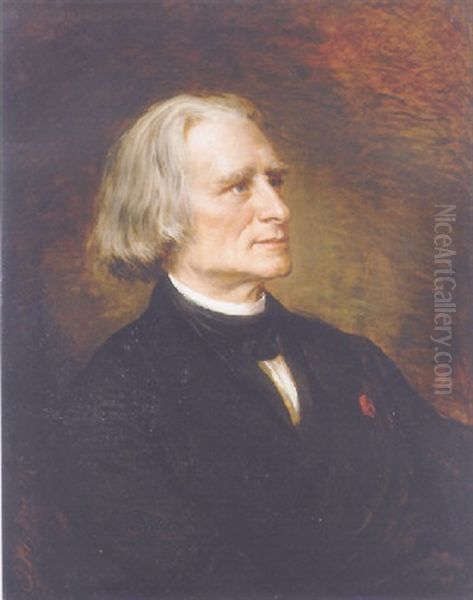 Franz Liszt Oil Painting by Jozsef Kiss