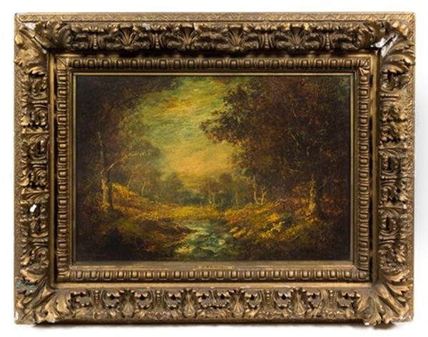 Forest Landscape Oil Painting by Hudson Mindell Kitchell