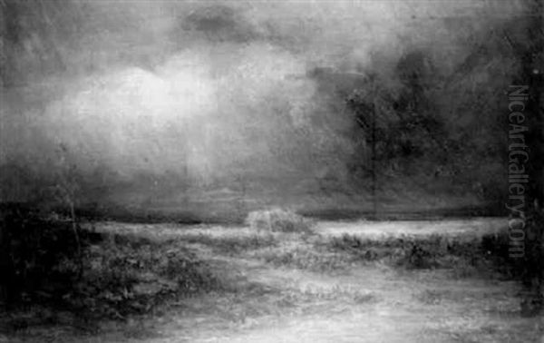 Landscape At Haying Time In The Midst Of Heavy Weather by Hudson Mindell Kitchell