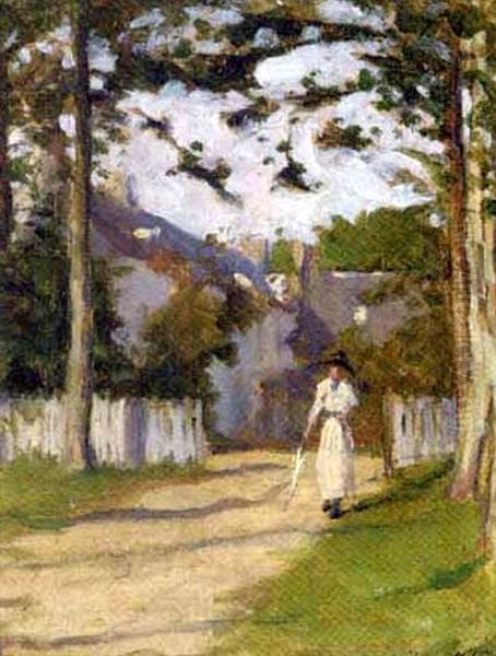 Manoir Du Moros, Concarneau Oil Painting by Joseph Milner Kite