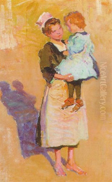 The Nursemaid Oil Painting by Joseph Milner Kite