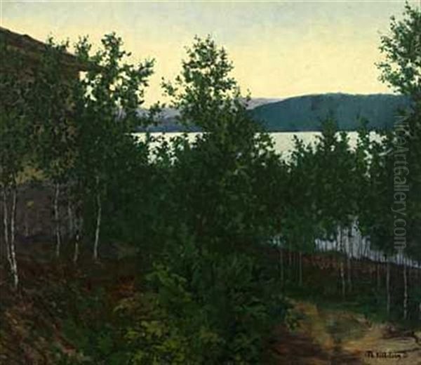 Kveld Oil Painting by Theodor Kittelsen