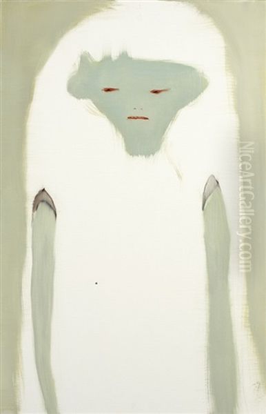 Pale Girl Oil Painting by Torii Kiyomasu the Younger