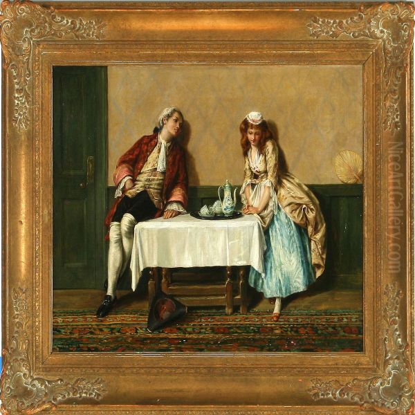 Gallant Scene Oil Painting by Alfred Walter Bayes