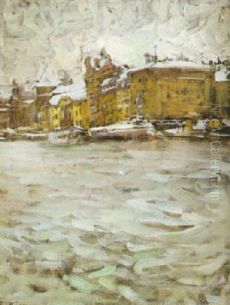 Stockholms Strom Oil Painting by Esther Kjerner