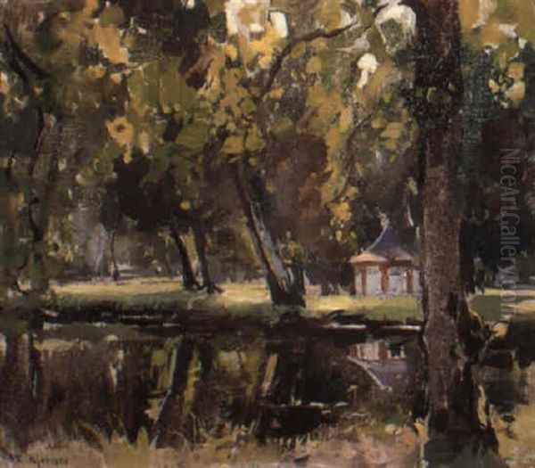 Drottningholmsparken Oil Painting by Esther Kjerner