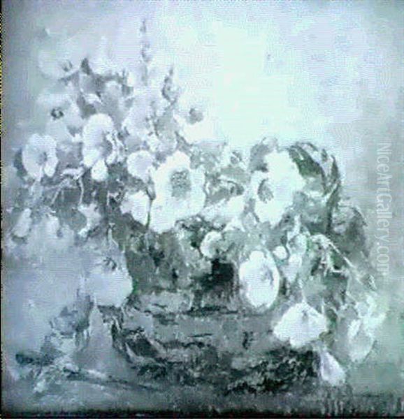 Malvor- Blomsterstilleben Oil Painting by Esther Kjerner