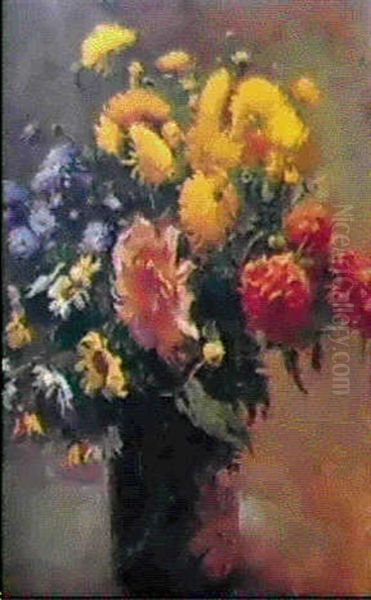 Blommor Oil Painting by Esther Kjerner