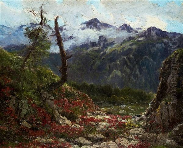 Hochgebirgslandschaft Oil Painting by Karel Klar