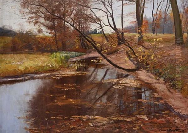 Herbst Im Wurmtal Oil Painting by Hans (Johann) Klatt